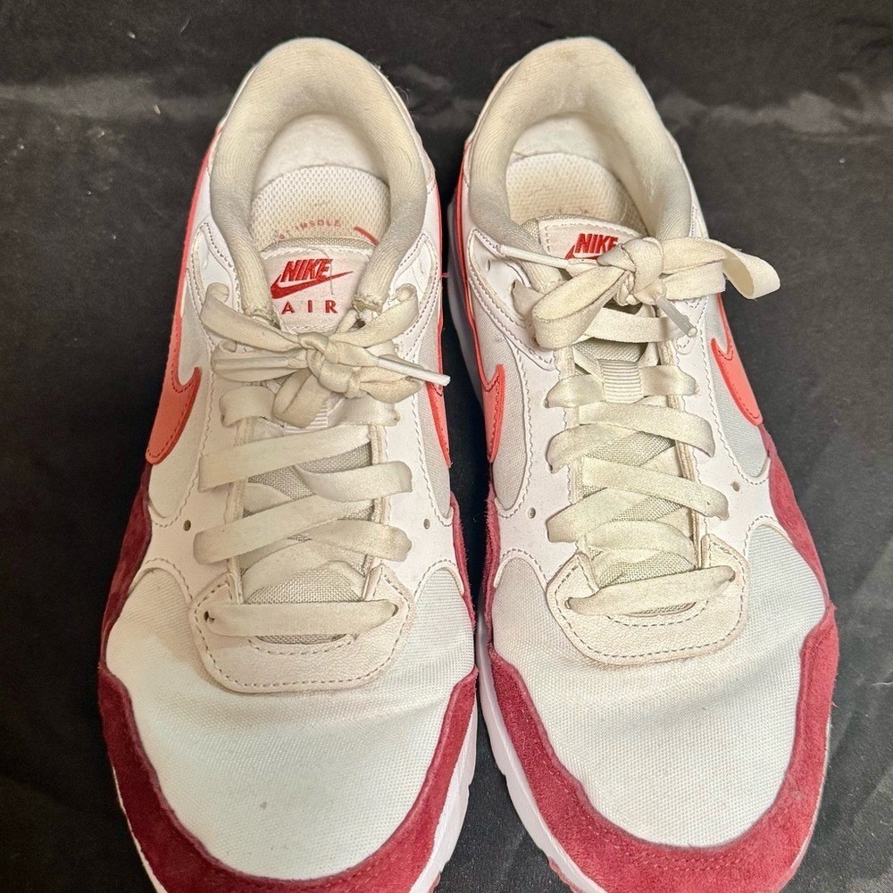 Nike Air White and Red Athletic Shoes